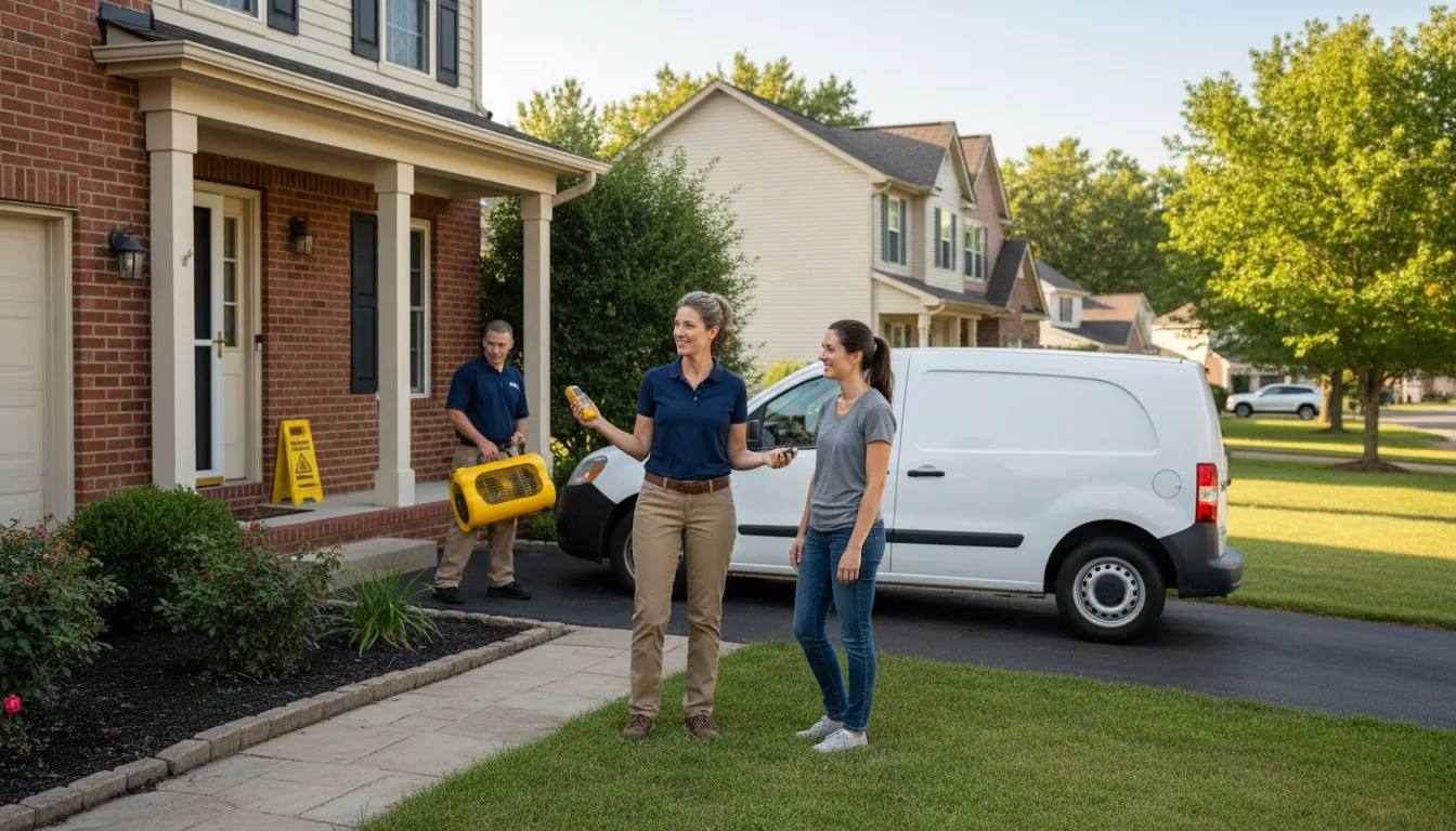 Residential water damage restoration in Temple, GA
